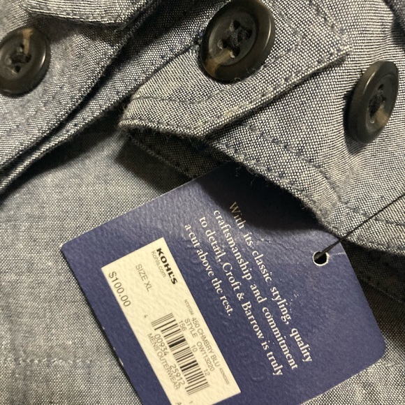 💥NWT💥Croft & Barrow Men’s XL Lightweight jacket. Light blue. - Picture 6 of 7